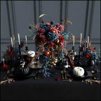 花台器皿餐具烛台组合